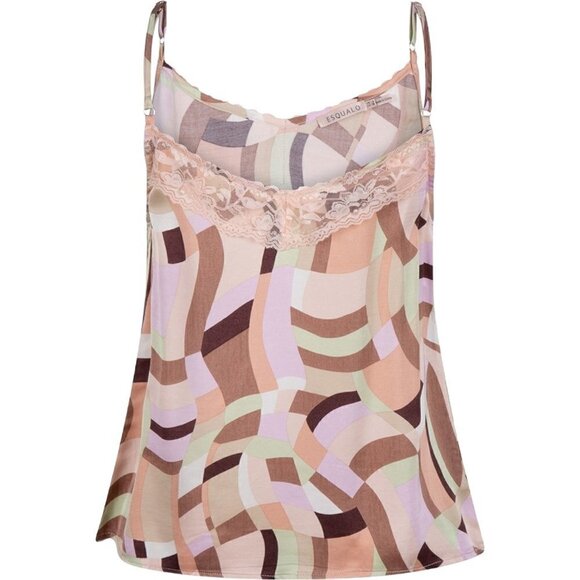 NWT ESQUALO Lace Geometric Print Camisole - Picture 10 of 10